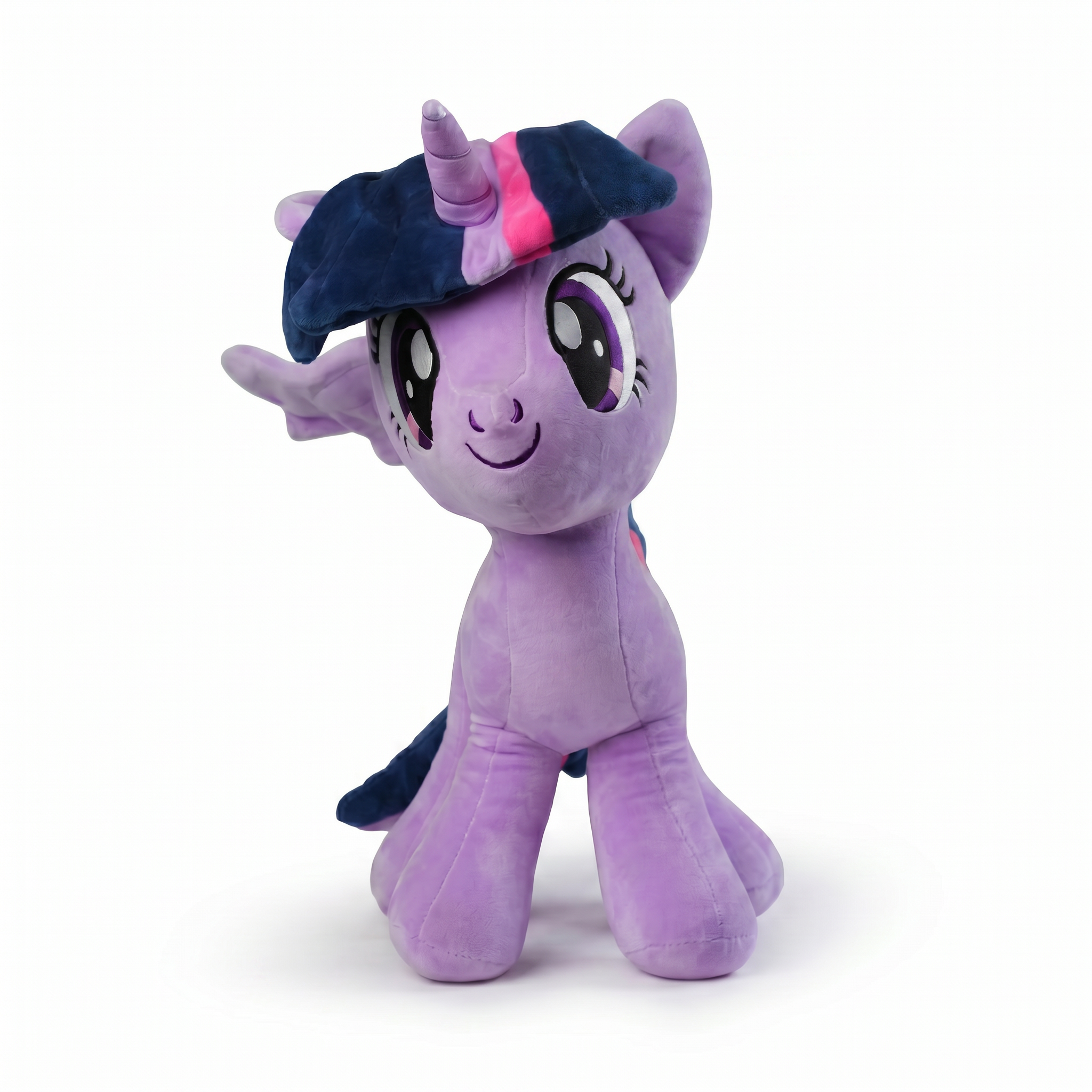 Purple unicorn pony plush with two-tone mane