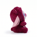 Pink character plush in pink bear costume, large size
