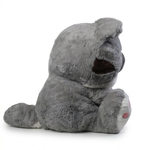 Big-Eyes Grey Cat Plush Holding a Fish — Large — additional view 5