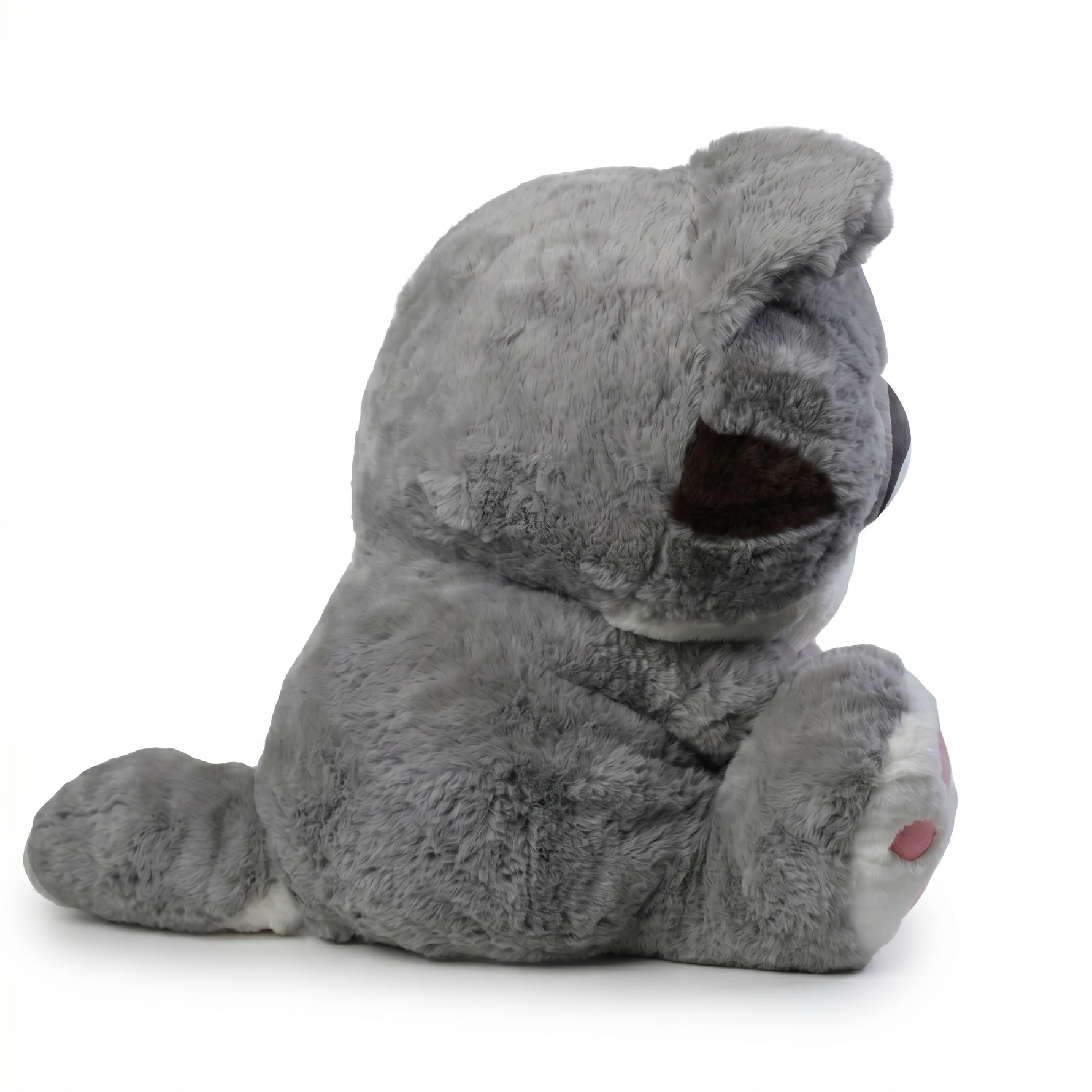 Big-Eyes Grey Cat Plush Holding a Fish — Large — additional view 5
