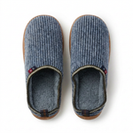 Denim blue corduroy mule bedroom slippers