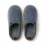 Corduroy Mule Bedroom Slippers — Denim Blue — additional view 2