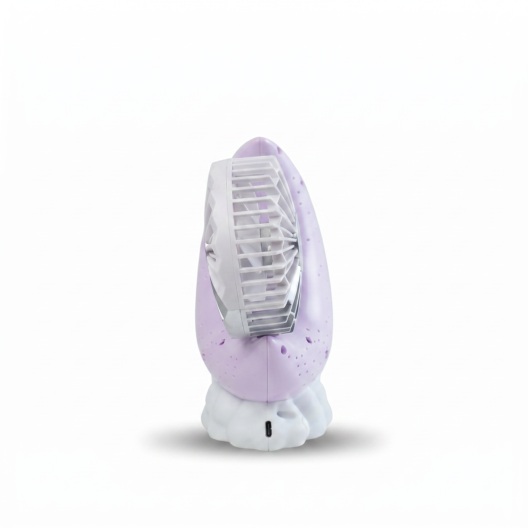 Crescent Moon Night Light with Mini Fan — Purple — additional view 3
