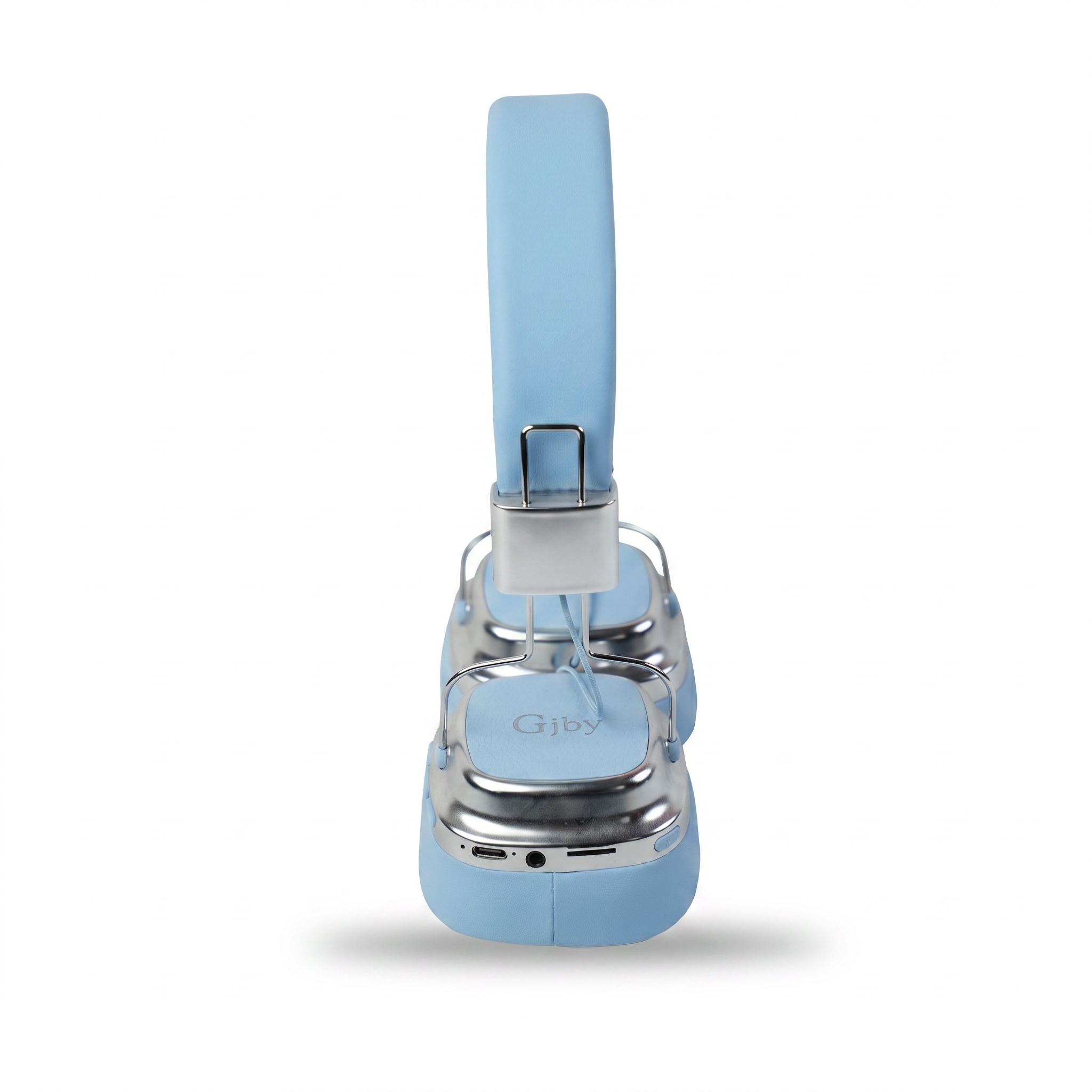 CA-050 Gjby light blue bluetooth headphones, side view