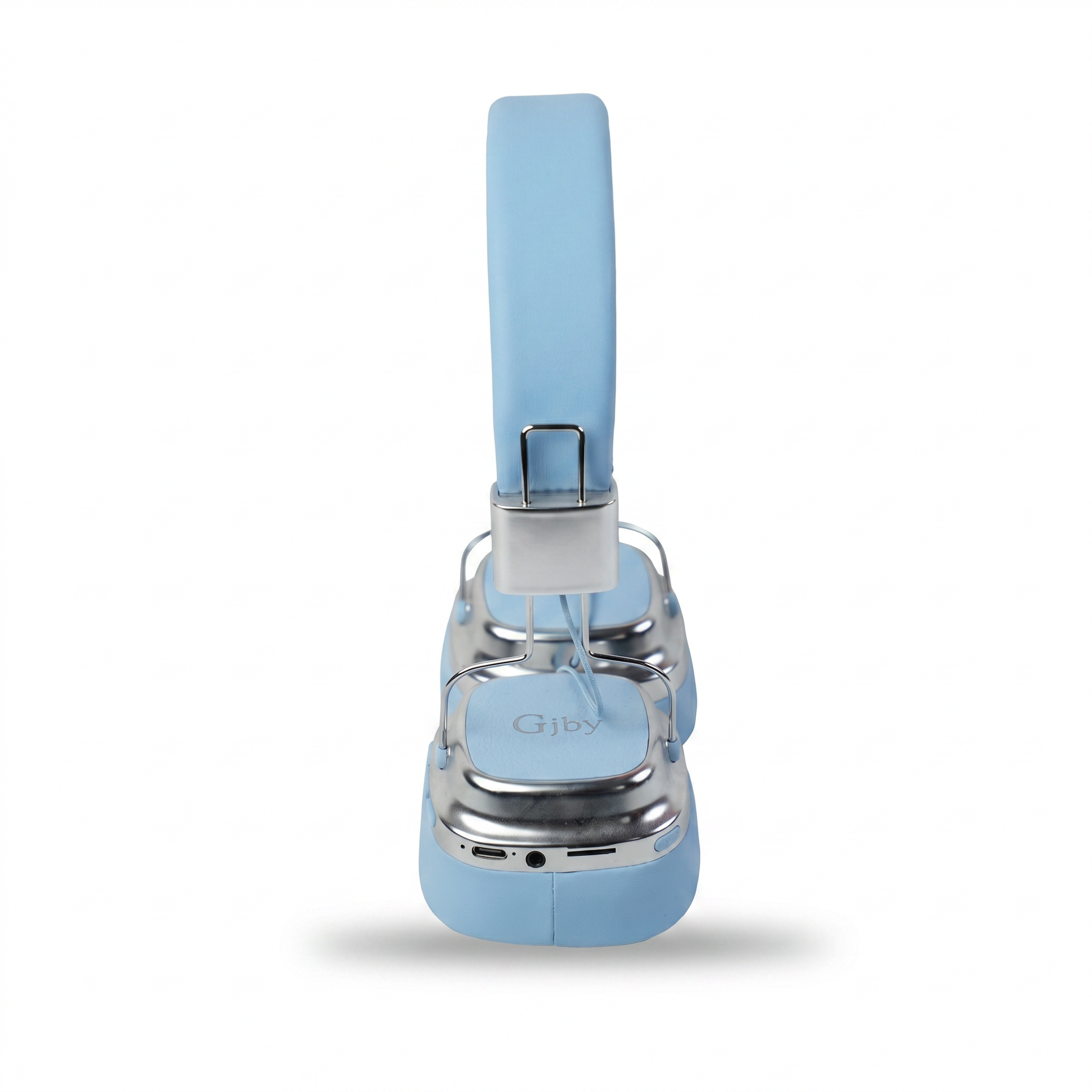 CA-050 Gjby light blue bluetooth headphones, side view