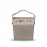 Cream and rose-gold vintage-style portable bluetooth speaker 11W2