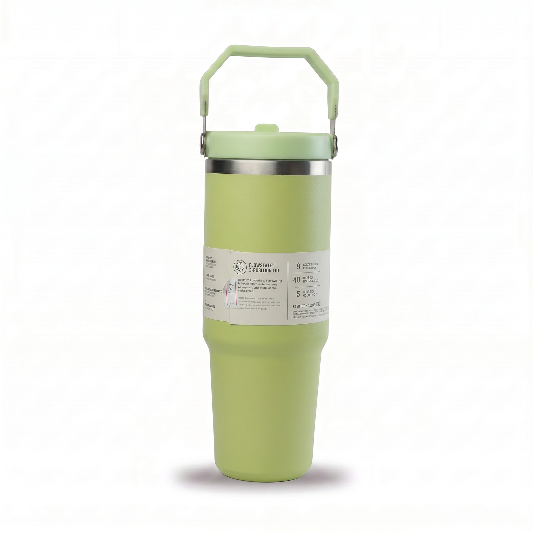 Insulated Stainless-Steel Flip-Straw Tumbler with Carry Handle — ~30oz — additional view 9