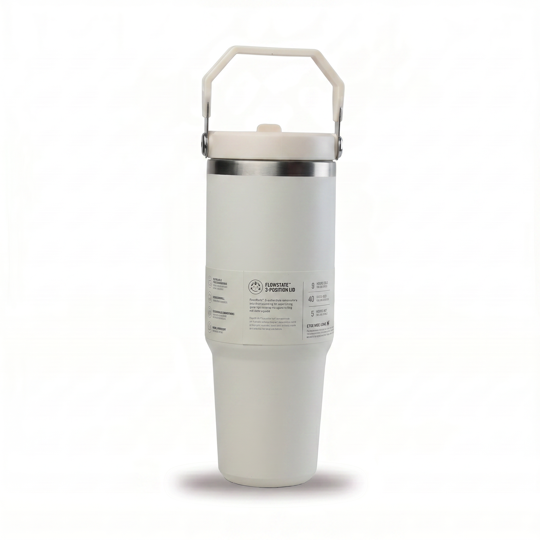Insulated Stainless-Steel Flip-Straw Tumbler with Carry Handle — ~30oz — additional view 12