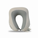 "Smiling Face" Travel Neck Pillow — Teal / Grey — additional view 4