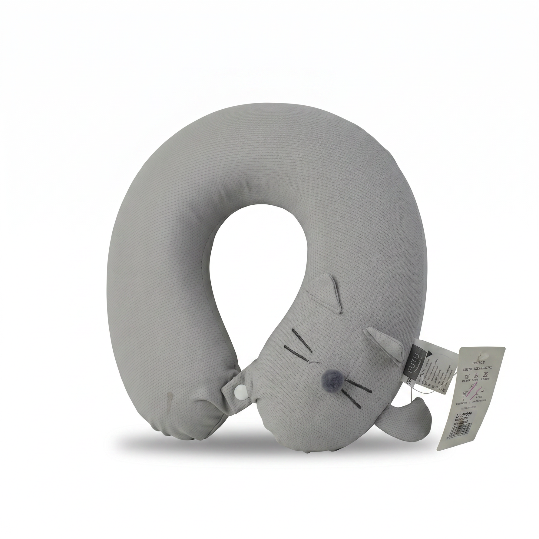 Classic U-Shape Travel Neck Pillow — Light Blue — additional view 3