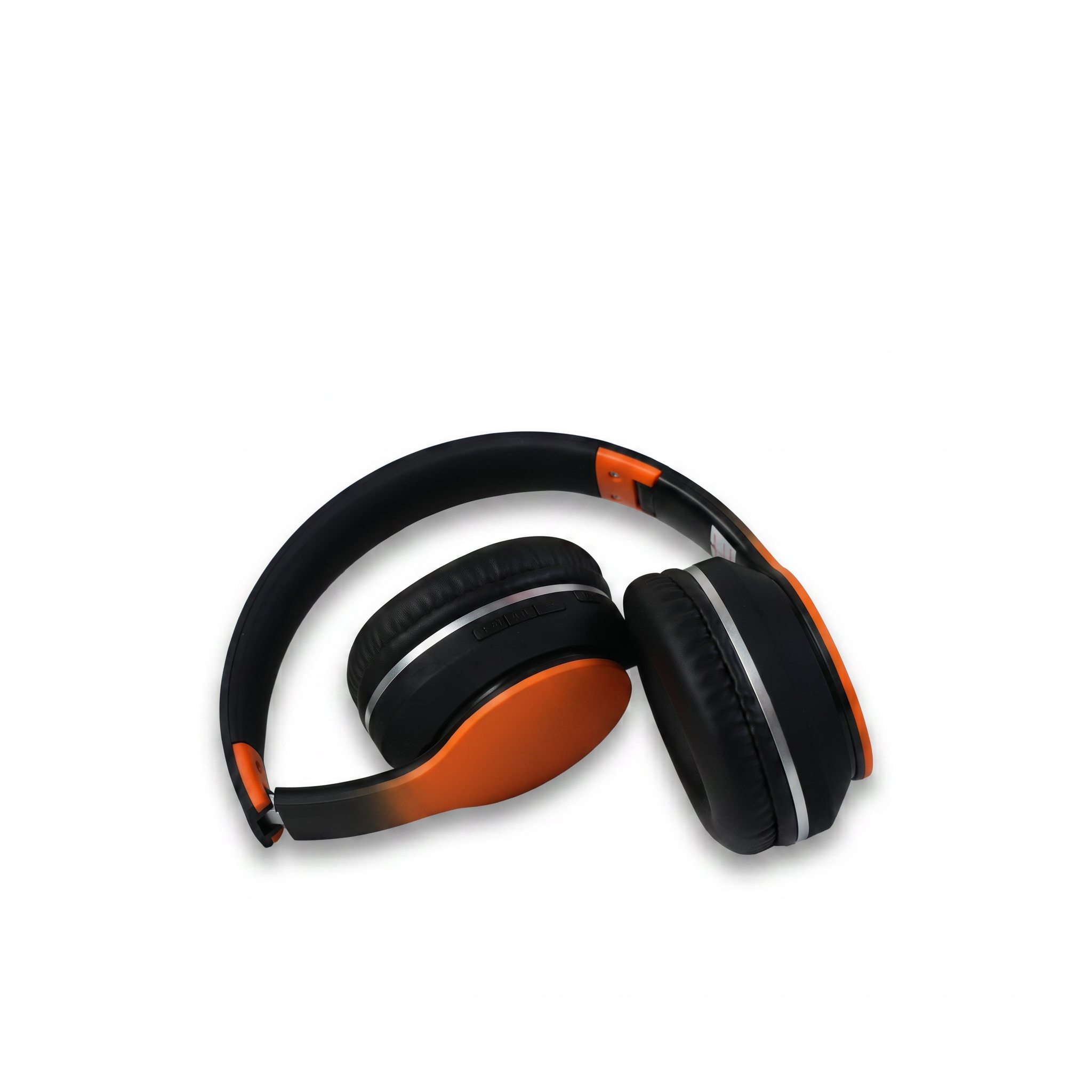 CA-038 black and orange bluetooth headphones