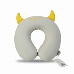 "Strange Cute" Devil-Horn Travel Neck Pillow — Black / Teal — additional view 2