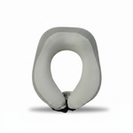 Two-Tone Travel Neck Pillow with Adjustable Strap — Pink / Grey — additional view 6