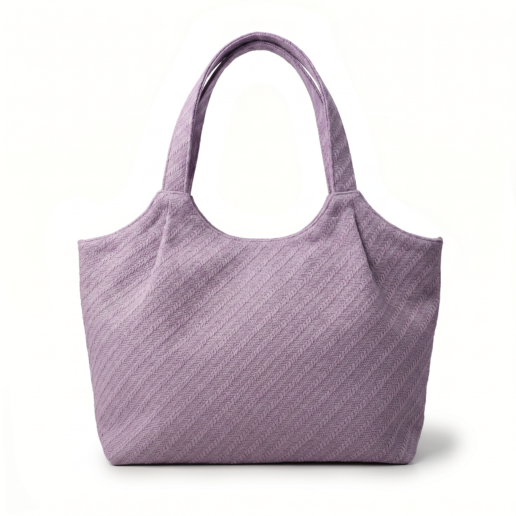 Woven Textured Tote Bag with Front Zip Pocket — additional view 4