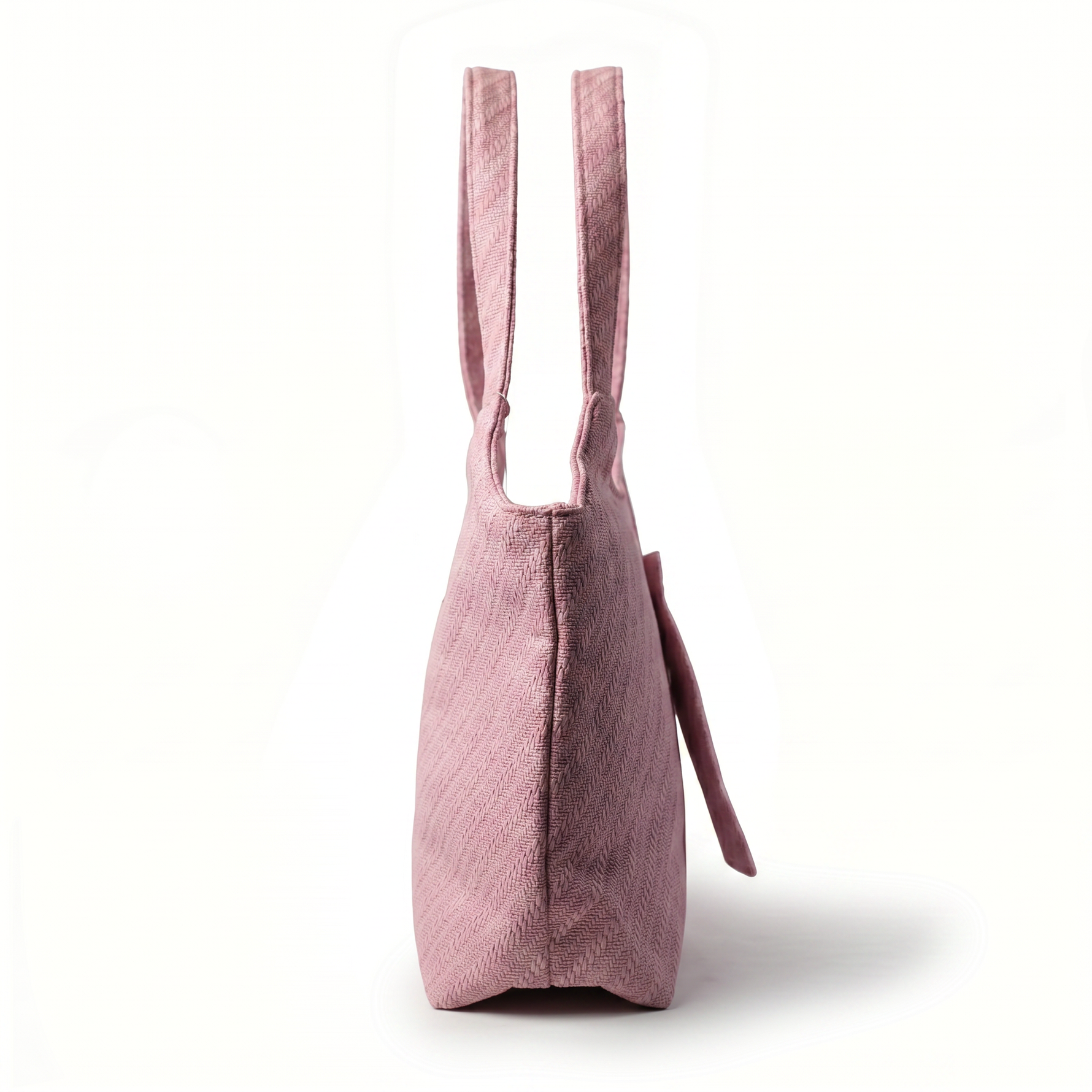 Woven Textured Tote Bag with Front Zip Pocket — additional view 5
