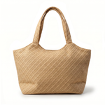 Woven Textured Tote Bag with Front Zip Pocket — additional view 6