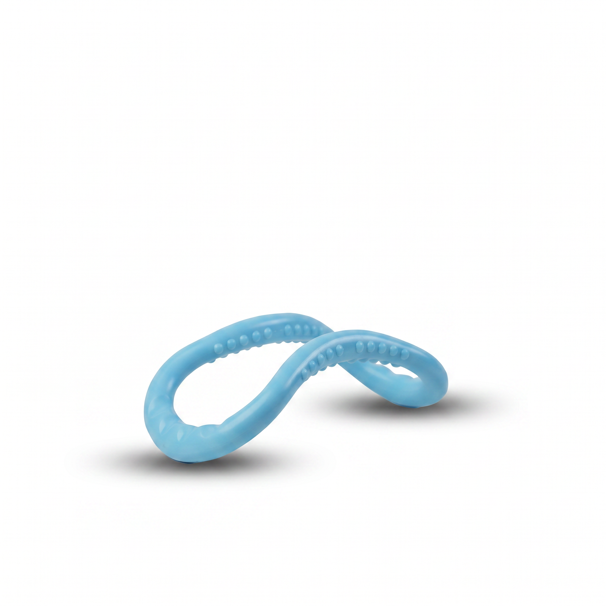 Light blue silicone figure-8 yoga pilates ring