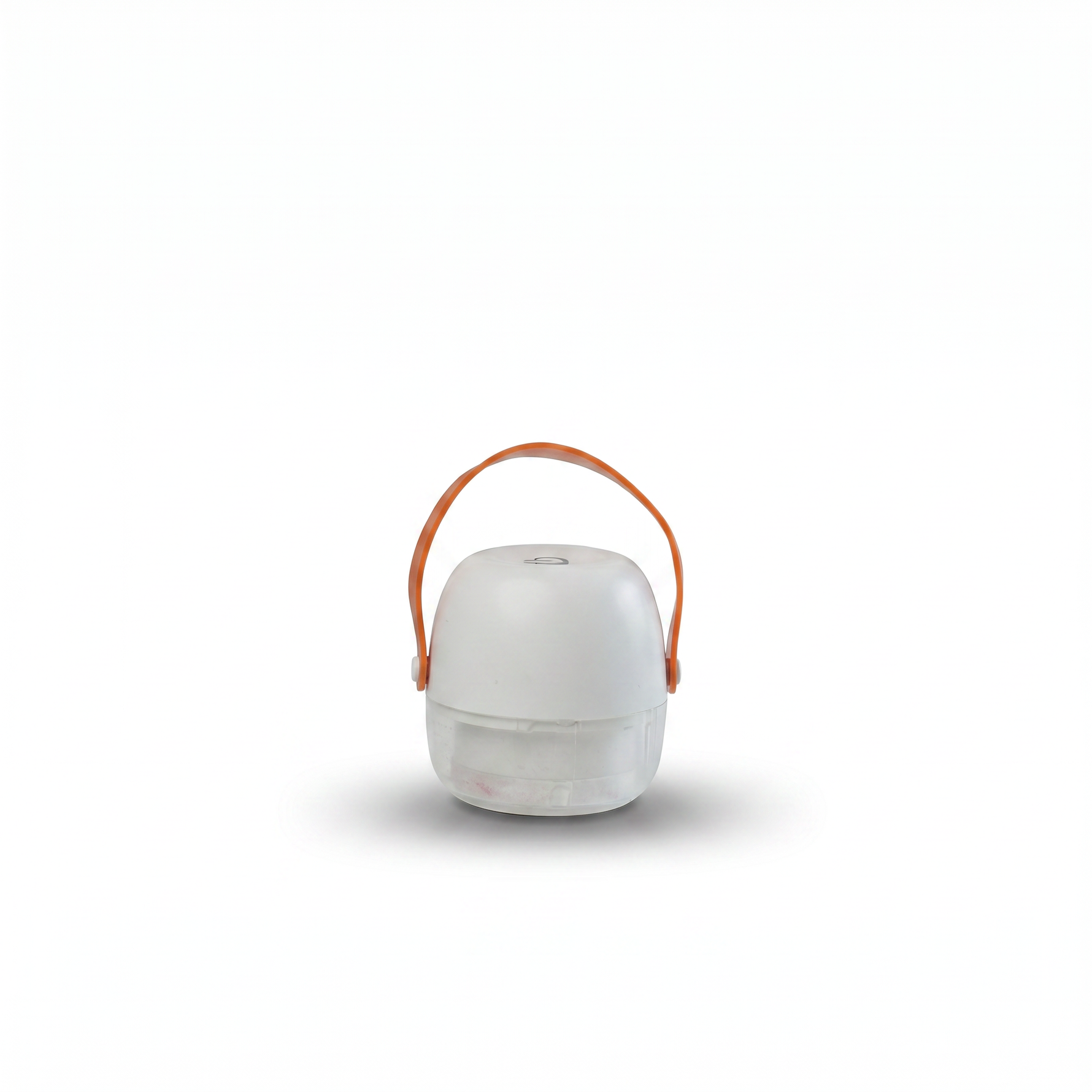 White portable electric lint remover with leather strap