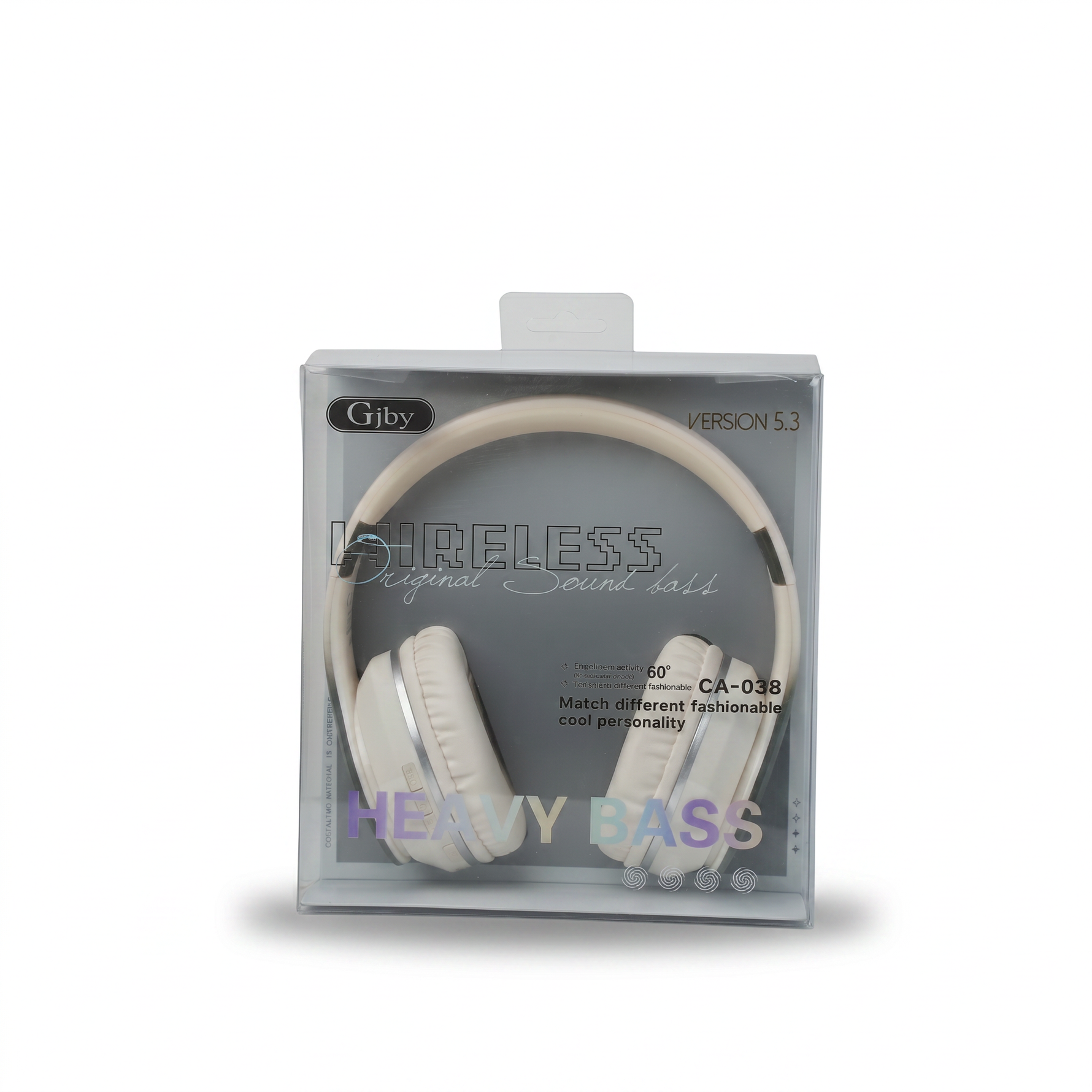 CA-038 Bluetooth Wireless Headphones — Black & Orange — additional view 3