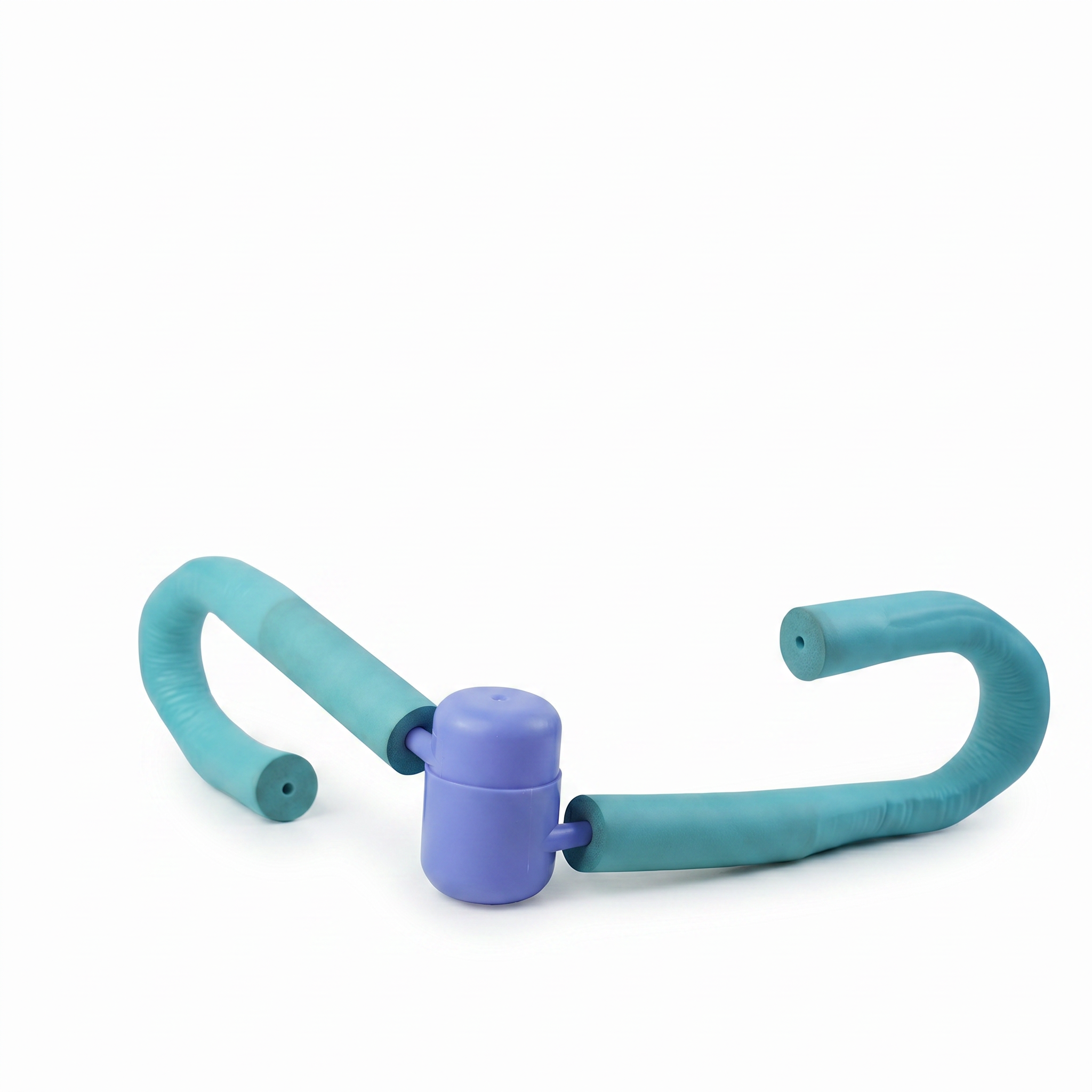 Teal and purple spring hand grip strengthener with counter