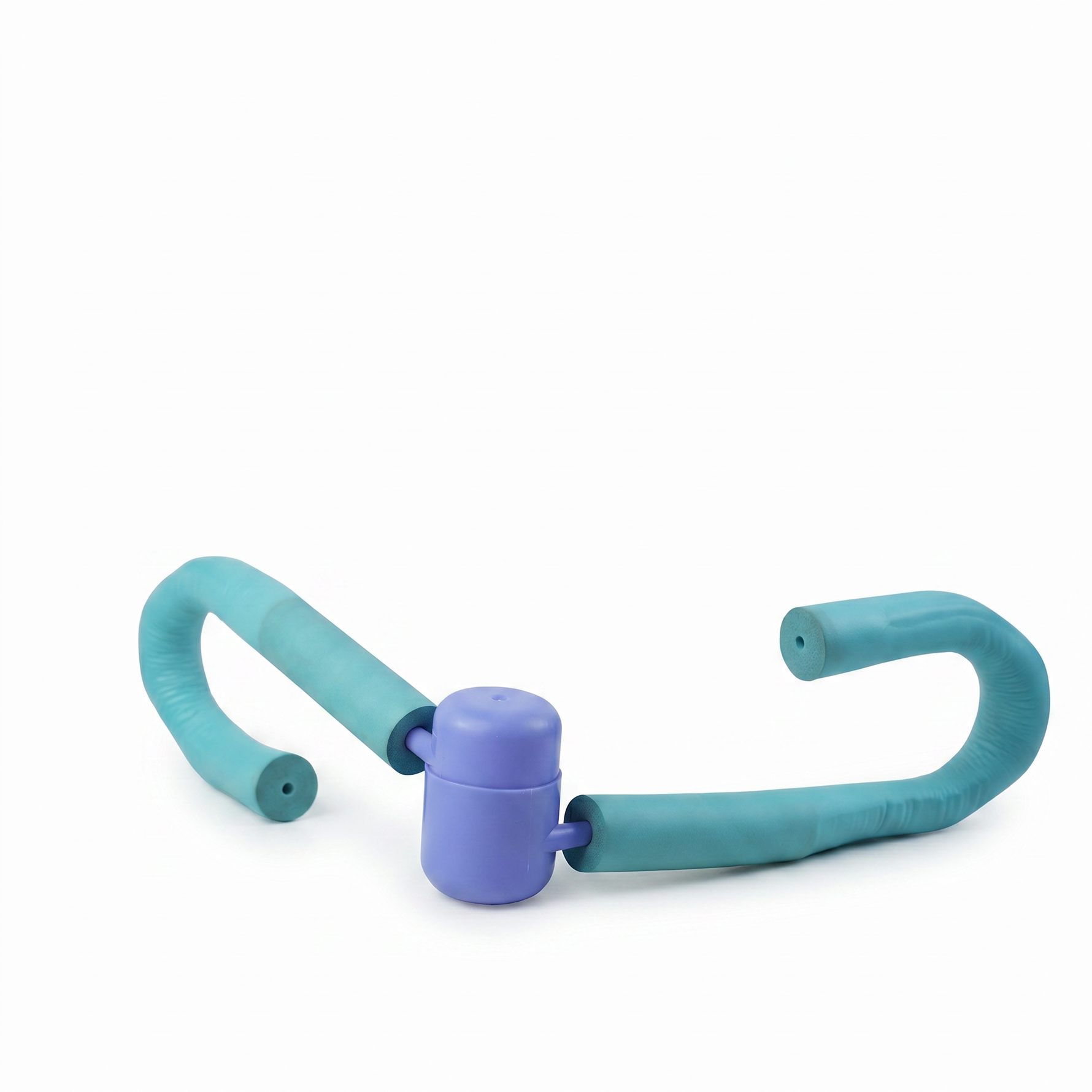 Teal and purple spring hand grip strengthener with counter