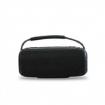Premium black portable bluetooth speaker with top carry handle