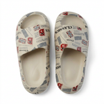 All-Over Cat-Face Print EVA Slide Slippers — Cream — additional view 4