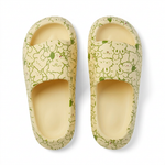 All-Over Cat-Face Print EVA Slide Slippers — Cream — additional view 5
