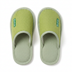 Two-Tone Knit Mule Bedroom Slippers — Mustard / Teal — additional view 2