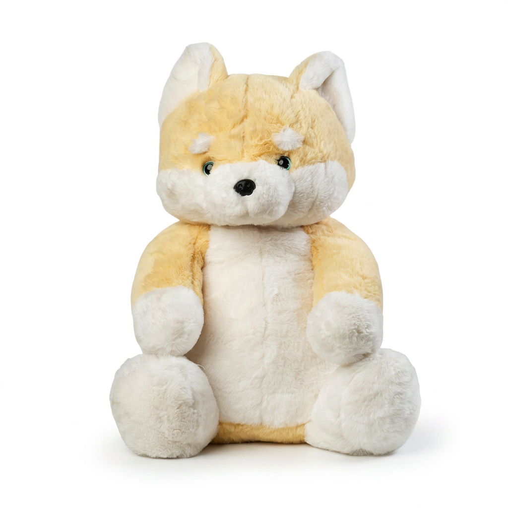 Tan / Cream Seated Plush Character — Medium — additional view 3