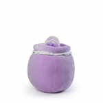 Green bubble tea cup plush pillow medium, back view