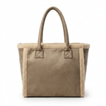 Suede-Look Tote Bag with Sherpa Side Trim — additional view 3