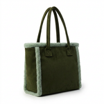 Suede-Look Tote Bag with Sherpa Side Trim — additional view 4