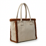 Suede-Look Tote Bag with Sherpa Side Trim — additional view 6