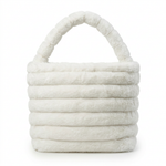 Ribbed Faux Fur Bucket Bag — additional view 5