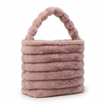 Ribbed Faux Fur Bucket Bag — additional view 9