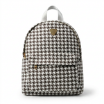 Houndstooth Mini Backpack with Gold Heart Charm — additional view 2